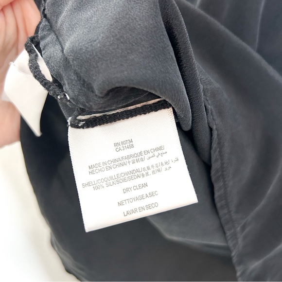 BCBGMaxazria Womens Dark Grey High Low Hem Sleeveless Silk Tunic Top XS - Picture 6 of 7